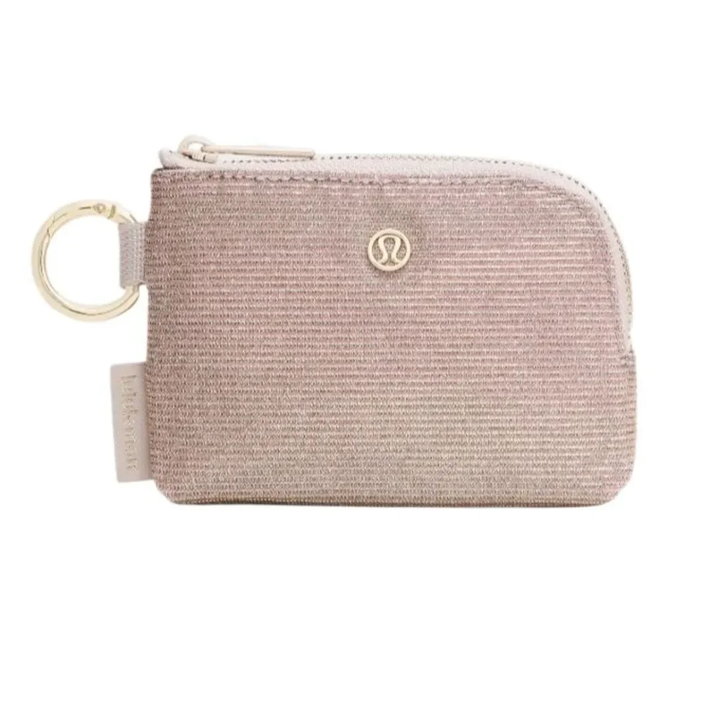 Lululemon Clippable Card Pouch Glitter   Champagne/Muse/Gold